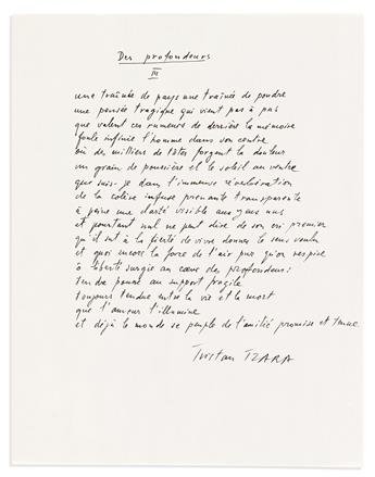 Delaunay, Sonia (1885-1979), illus. & Tristan Tzara (1896-1963) Juste Present. Deluxe Edition with Original Gouache.